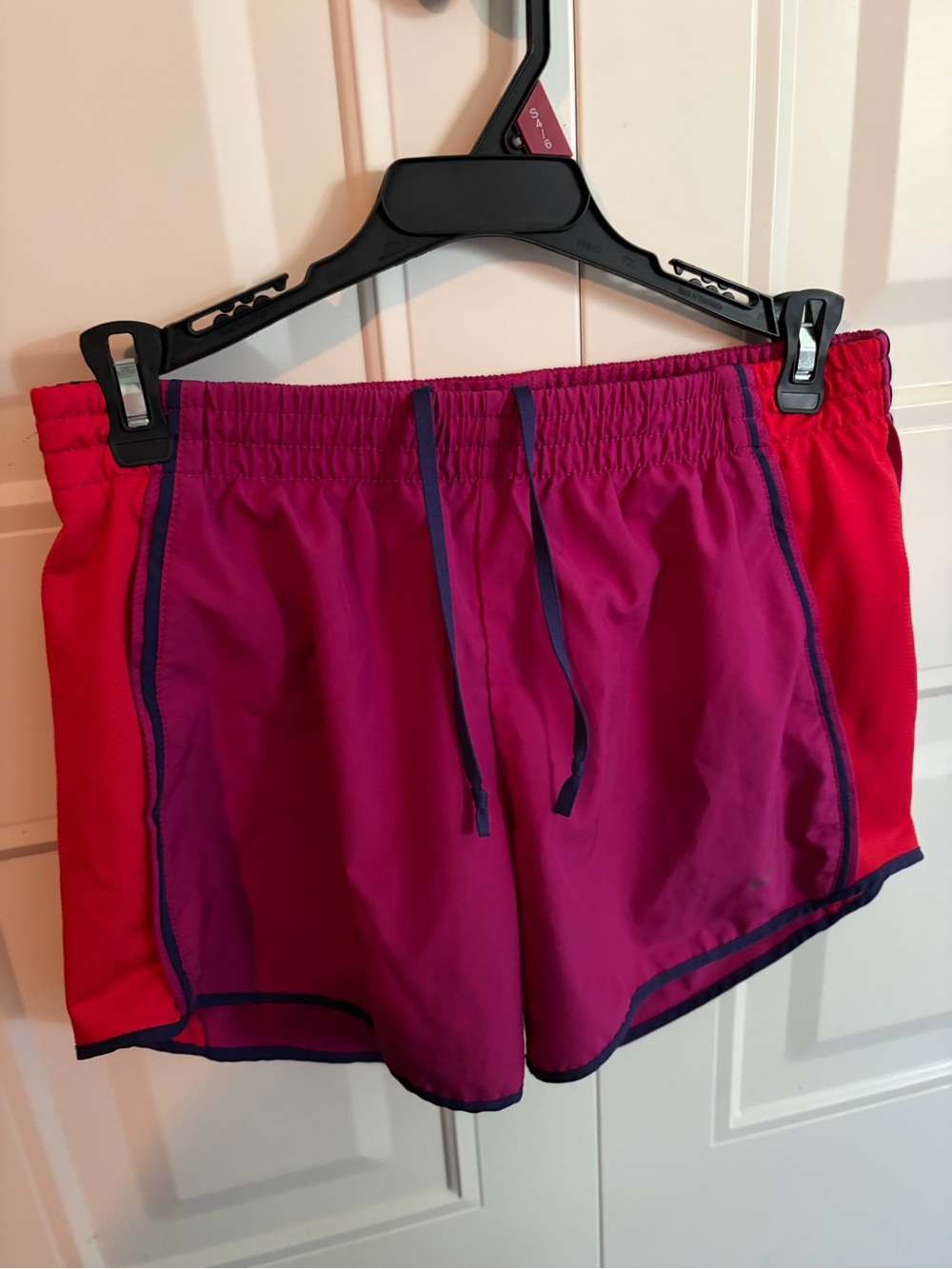 Nike Women's Pink Athletic Shorts with Contrast Trim